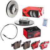 BREMBO Bremsbelagsatz, Scheibenbremse P 06 075X + Bremsscheibe 09.B337.2X + Warnkontakt, Bremsbelagverschleiß A 00 473