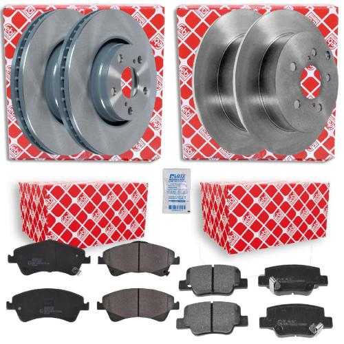 FEBI BILSTEIN Bremsbelagsatz, Scheibenbremse 116297 + Bremsscheibe 108413 + Bremsscheibe 108572 + Bremsbelagsatz, Scheibenbremse 175211 Bild FEBI BILSTEIN Bremsbelagsatz, Scheibenbremse 116297 + Bremsscheibe 108413 + Bremsscheibe 108572 + Bremsbelagsatz, Scheibenbremse 175211