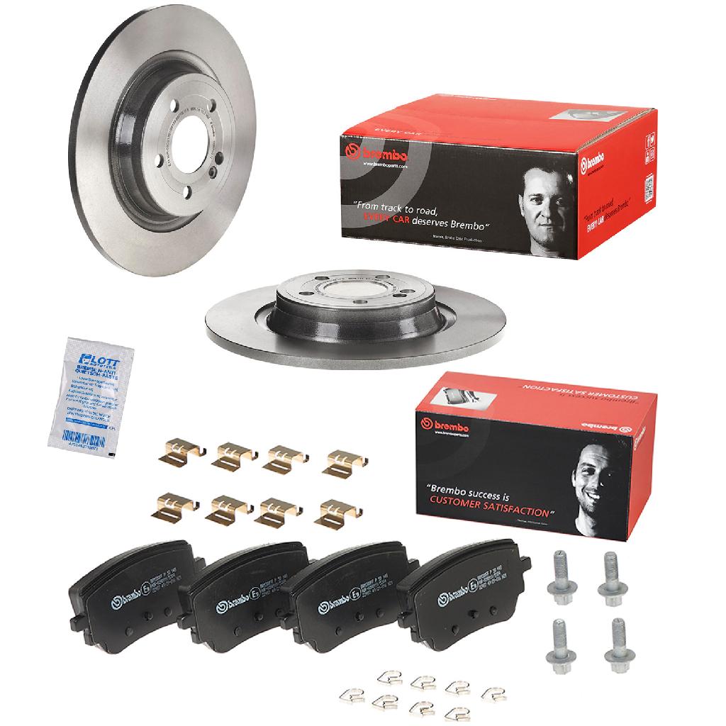 BREMBO Bremsbelagsatz, Scheibenbremse P 50 148 + Bremsscheibe 08.D760.11