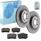BLUE PRINT Bremsscheibe ADP154321 + Bremsbelagsatz, Scheibenbremse ADV184206