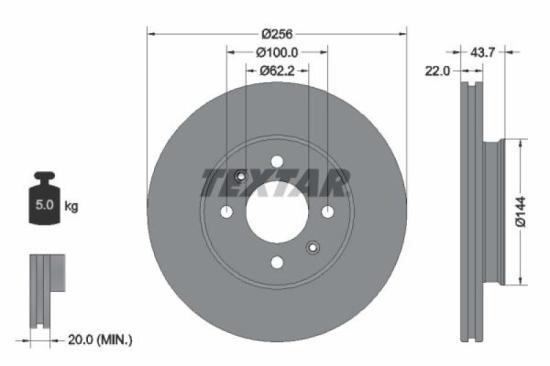 TEXTAR Bremsscheibe 92242203 + Bremsbelagsatz, Scheibenbremse 2265501 + Bremsbelagsatz, Scheibenbremse 2534801 + Bremsscheibe 92304603 Bild TEXTAR Bremsscheibe 92242203 + Bremsbelagsatz, Scheibenbremse 2265501 + Bremsbelagsatz, Scheibenbremse 2534801 + Bremsscheibe 92304603