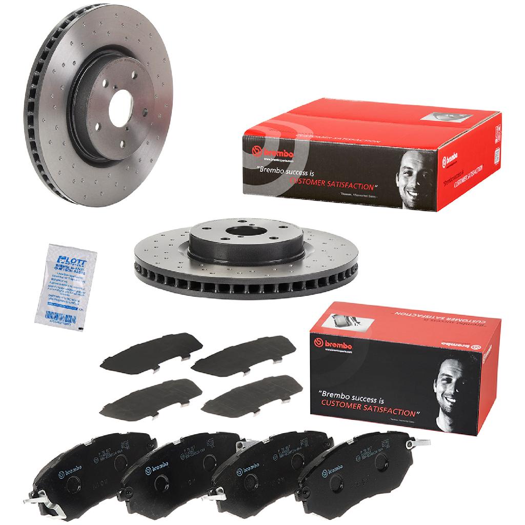 BREMBO Bremsbelagsatz, Scheibenbremse P 78 017 + Bremsscheibe 09.D245.1X