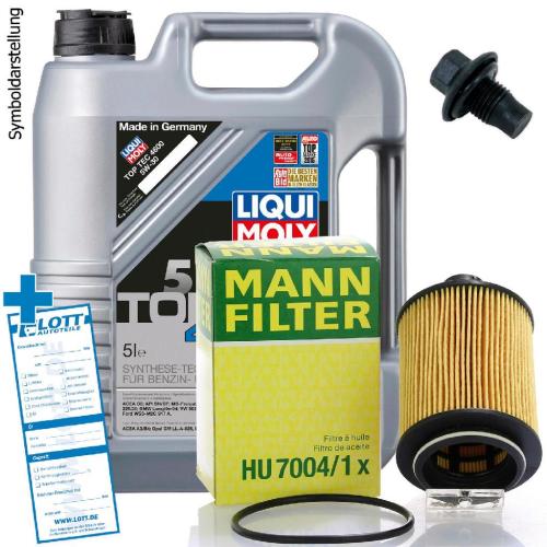 Ölwechsel Set 5L 5W30 Öl Motoröl LIQUI MOLY + MANN Ölfilter + Ablassschraube Bild Ölwechsel Set 5L 5W30 Öl Motoröl LIQUI MOLY + MANN Ölfilter + Ablassschraube