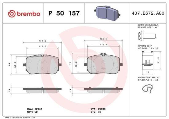 BREMBO Bremsscheibe 09.D985.11 + Bremsbelagsatz, Scheibenbremse P 50 157 + Bremsbelagsatz, Scheibenbremse P 50 151 + Warnkontakt, Bremsbelagverschleiß A 00 353 + Bremsscheibe 08.D759.11 Bild BREMBO Bremsscheibe 09.D985.11 + Bremsbelagsatz, Scheibenbremse P 50 157 + Bremsbelagsatz, Scheibenbremse P 50 151 + Warnkontakt, Bremsbelagverschleiß A 00 353 + Bremsscheibe 08.D759.11