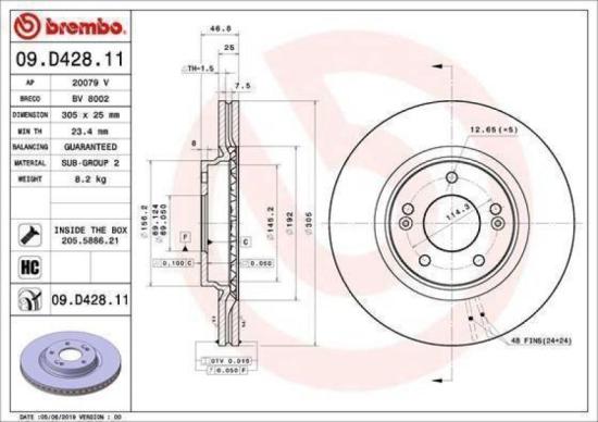 BREMBO Bremsbelagsatz, Scheibenbremse P 30 056 + Bremsscheibe 08.D429.11 + Bremsbelagsatz, Scheibenbremse P 30 068 + Bremsscheibe 09.D428.11 Bild BREMBO Bremsbelagsatz, Scheibenbremse P 30 056 + Bremsscheibe 08.D429.11 + Bremsbelagsatz, Scheibenbremse P 30 068 + Bremsscheibe 09.D428.11