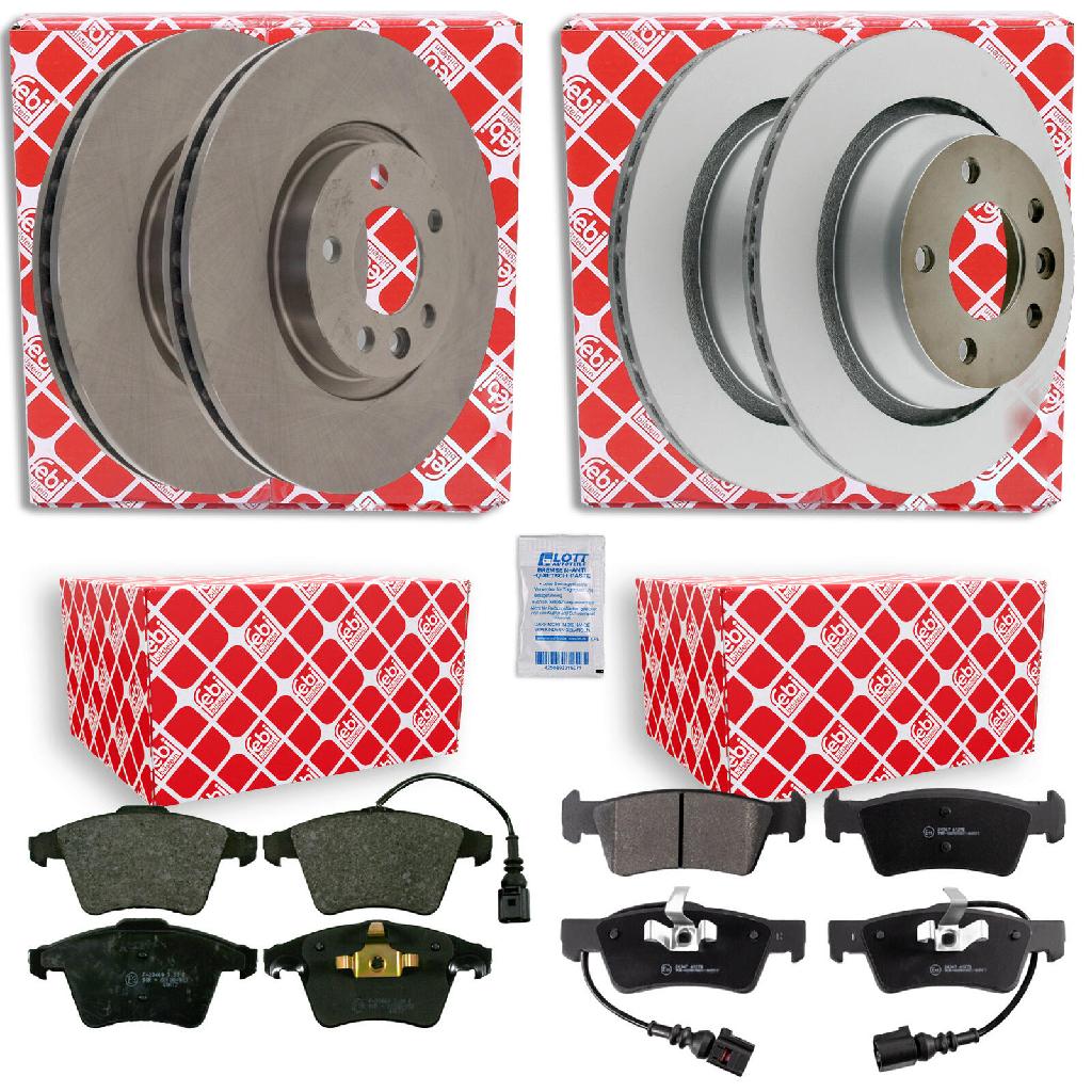 FEBI BILSTEIN Bremsbelagsatz, Scheibenbremse 16669 + Bremsscheibe 28164 + Bremsbelagsatz, Scheibenbremse 16465 + Bremsscheibe 43996