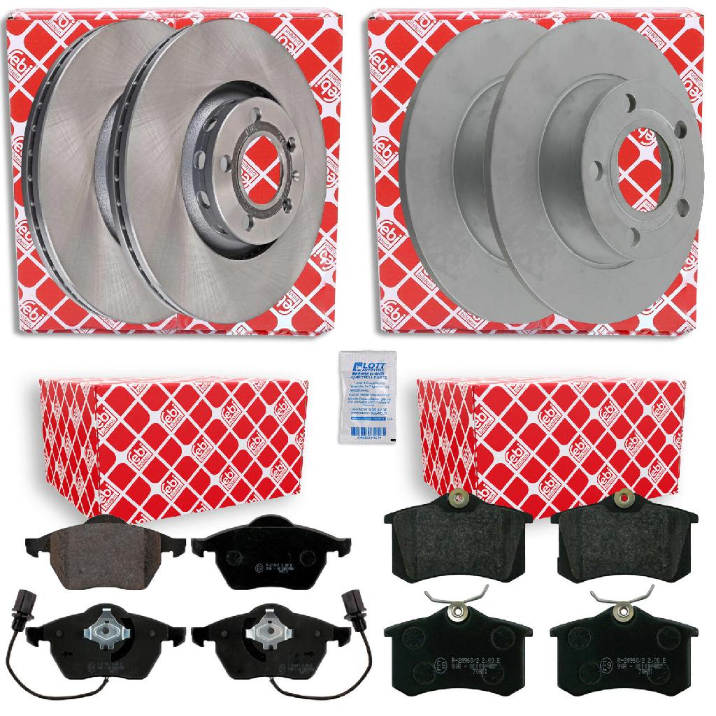 FEBI BILSTEIN Bremsbelagsatz, Scheibenbremse 16447 + Bremsscheibe 22908 + Bremsscheibe 23960 + Bremsbelagsatz, Scheibenbremse 16146