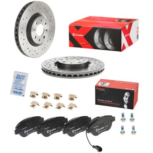 BREMBO Bremsscheibe 09.5180.3X + Bremsbelagsatz, Scheibenbremse P 23 087 Bild BREMBO Bremsscheibe 09.5180.3X + Bremsbelagsatz, Scheibenbremse P 23 087