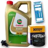 Ölwechsel Set 5L 5W30 Öl Motoröl CASTROL + HENGST Ölfilter