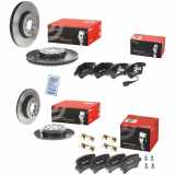 BREMBO Bremsscheibe 09.9772.11 + Bremsscheibe 08.9488.11 + Bremsbelagsatz, Scheibenbremse P 85 146 + Bremsbelagsatz, Scheibenbremse P 85 073