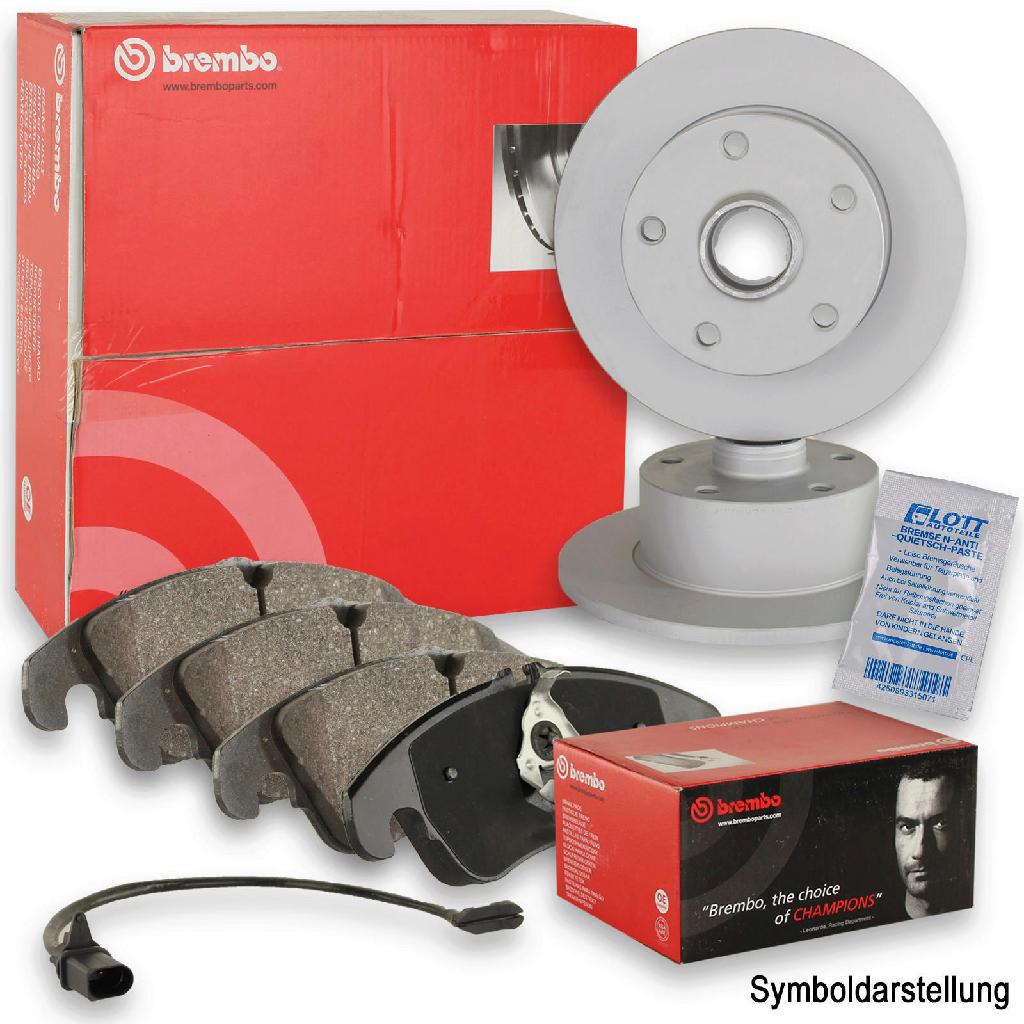 BREMBO Bremsscheibe 08.C352.11 + Warnkontakt, Bremsbelagverschleiß A 00 507 + Bremsbelagsatz, Scheibenbremse P 06 094