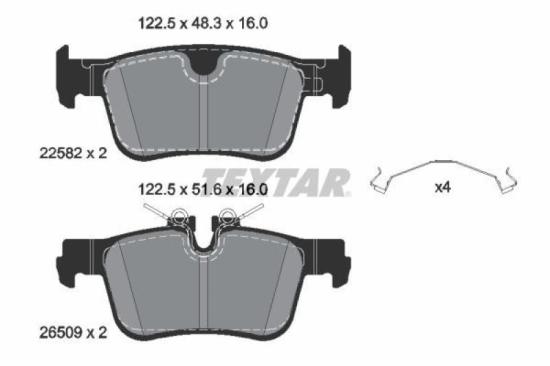 TEXTAR Bremsbelagsatz, Scheibenbremse 2258201 + Bremsscheibe 92309703 Bild TEXTAR Bremsbelagsatz, Scheibenbremse 2258201 + Bremsscheibe 92309703