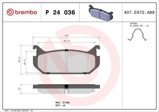 BREMBO BREMSENSET Bild BREMBO BREMSENSET