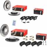 BREMBO Bremsbelagsatz, Scheibenbremse P 85 097 + Bremsbelagsatz, Scheibenbremse P 85 076 + Bremsscheibe 08.8843.21 + Bremsscheibe 09.C895.11