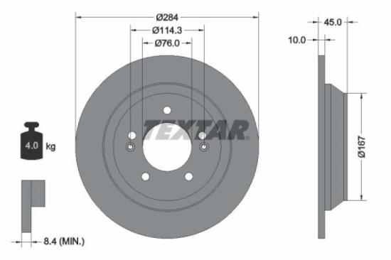 TEXTAR Bremsscheibe 92237805 + Bremsscheibe 92267803 + Bremsbelagsatz, Scheibenbremse 2567701 + Bremsbelagsatz, Scheibenbremse 2450101 Bild TEXTAR Bremsscheibe 92237805 + Bremsscheibe 92267803 + Bremsbelagsatz, Scheibenbremse 2567701 + Bremsbelagsatz, Scheibenbremse 2450101