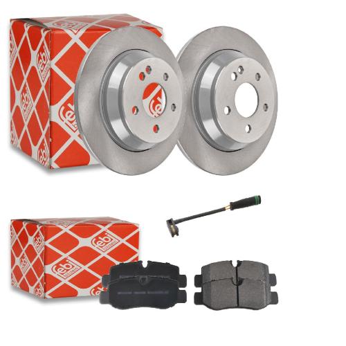 FEBI BILSTEIN Warnkontakt, Bremsbelagverschleiß 29414 + Bremsbelagsatz, Scheibenbremse 16977 + Bremsscheibe 104951 Bild FEBI BILSTEIN Warnkontakt, Bremsbelagverschleiß 29414 + Bremsbelagsatz, Scheibenbremse 16977 + Bremsscheibe 104951