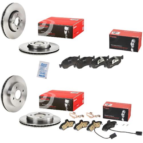 BREMBO Bremsbelagsatz, Scheibenbremse P 24 037 + Bremsbelagsatz, Scheibenbremse P 24 038 + Bremsscheibe 09.6766.10 + Bremsscheibe 09.5708.10 Bild BREMBO Bremsbelagsatz, Scheibenbremse P 24 037 + Bremsbelagsatz, Scheibenbremse P 24 038 + Bremsscheibe 09.6766.10 + Bremsscheibe 09.5708.10