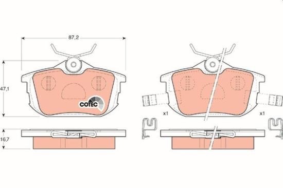 TRW Bremsscheibe DF4463 + Bremsbelagsatz, Scheibenbremse GDB1314 Bild TRW Bremsscheibe DF4463 + Bremsbelagsatz, Scheibenbremse GDB1314