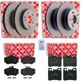 FEBI BILSTEIN Bremsbelagsatz, Scheibenbremse 16067 + Bremsscheibe 04629 + Bremsbelagsatz, Scheibenbremse 16153 + Bremsscheibe 18886