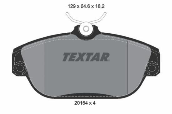 TEXTAR Bremsbelagsatz, Scheibenbremse 2016402 + Bremsscheibe 92055400 Bild TEXTAR Bremsbelagsatz, Scheibenbremse 2016402 + Bremsscheibe 92055400