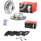 BREMBO Bremsbelagsatz, Scheibenbremse P 50 080 + Bremsscheibe 09.7314.14