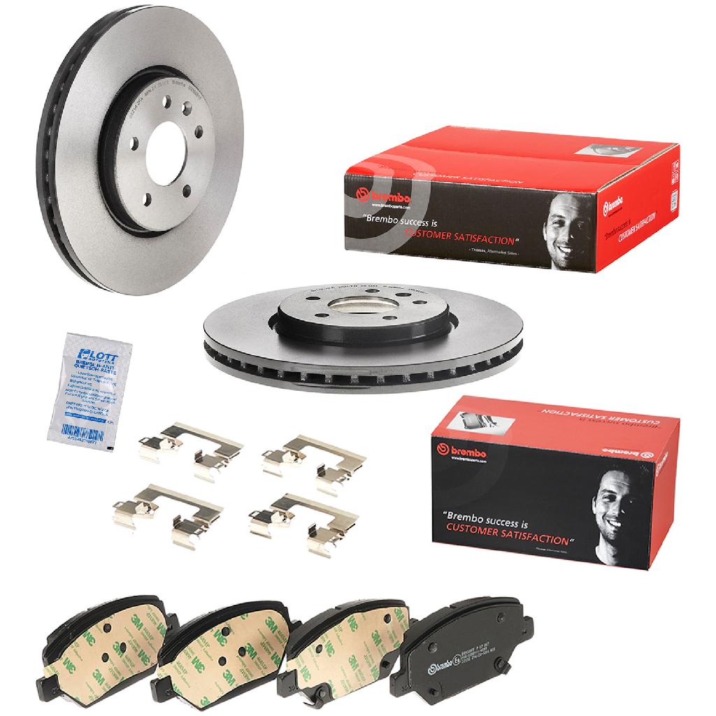 BREMBO Bremsbelagsatz, Scheibenbremse P 07 007 + Bremsscheibe 09.D608.11