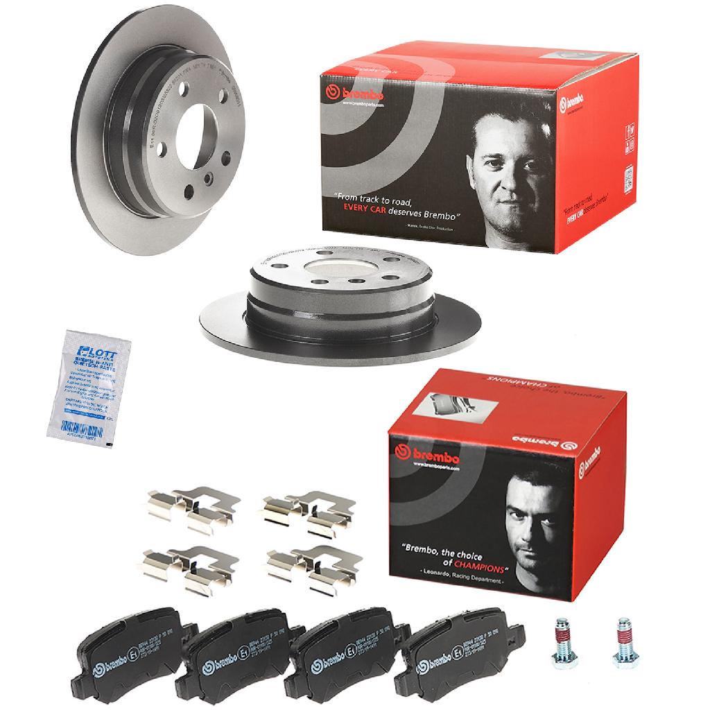 BREMBO Bremsscheibe 08.9580.11 + Bremsbelagsatz, Scheibenbremse P 50 090