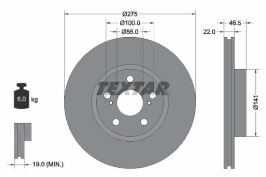 TEXTAR Bremsscheibe 92224003 + Bremsbelagsatz, Scheibenbremse 2501601 + Bremsbelagsatz, Scheibenbremse 2433601 + Bremsscheibe 92199300 Bild TEXTAR Bremsscheibe 92224003 + Bremsbelagsatz, Scheibenbremse 2501601 + Bremsbelagsatz, Scheibenbremse 2433601 + Bremsscheibe 92199300