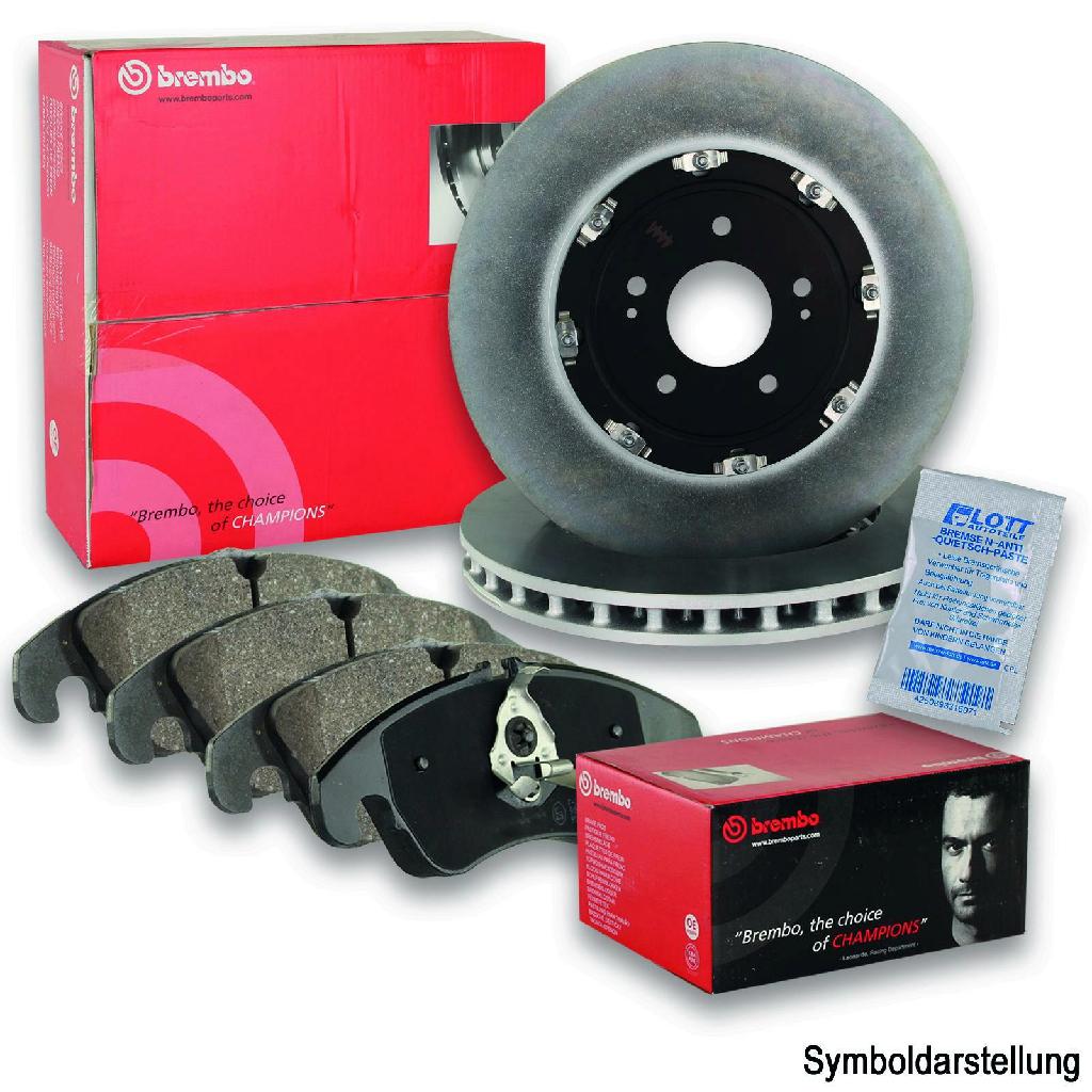 BREMBO Bremsbelagsatz, Scheibenbremse P 49 045 + Bremsscheibe 09.D628.11