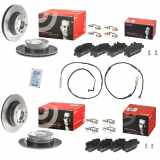BREMBO Bremsscheibe 08.9787.11 + Bremsscheibe 09.9750.11 + Warnkontakt, Bremsbelagverschleiß A 00 212 + Bremsbelagsatz, Scheibenbremse P 06 037 + Bremsbelagsatz, Scheibenbremse P 06 034 + Warnkontakt, Bremsbelagverschleiß A 00 435