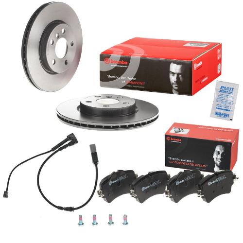 BREMBO Bremsbelagsatz, Scheibenbremse P 06 092 + Warnkontakt, Bremsbelagverschleiß A 00 509 + Bremsscheibe 09.C349.11 Bild BREMBO Bremsbelagsatz, Scheibenbremse P 06 092 + Warnkontakt, Bremsbelagverschleiß A 00 509 + Bremsscheibe 09.C349.11