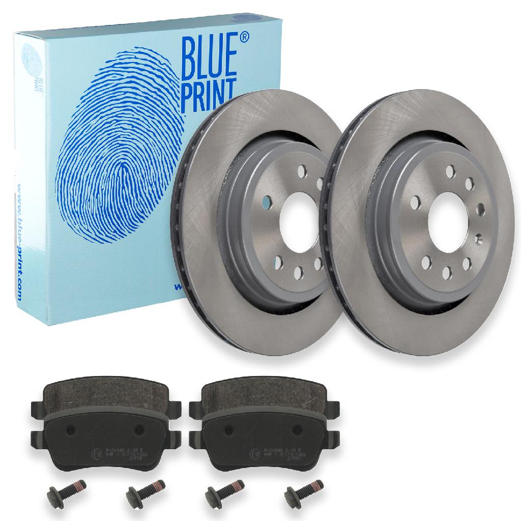 BLUE PRINT Bremsbelagsatz, Scheibenbremse ADL144228 + Bremsscheibe ADA104356