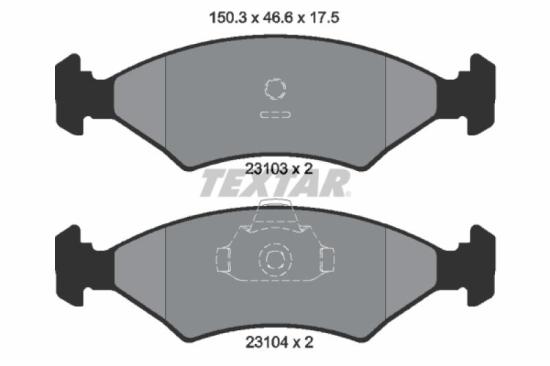 TEXTAR Bremsbelagsatz, Scheibenbremse 2310301 + Bremsscheibe 92022900 Bild TEXTAR Bremsbelagsatz, Scheibenbremse 2310301 + Bremsscheibe 92022900