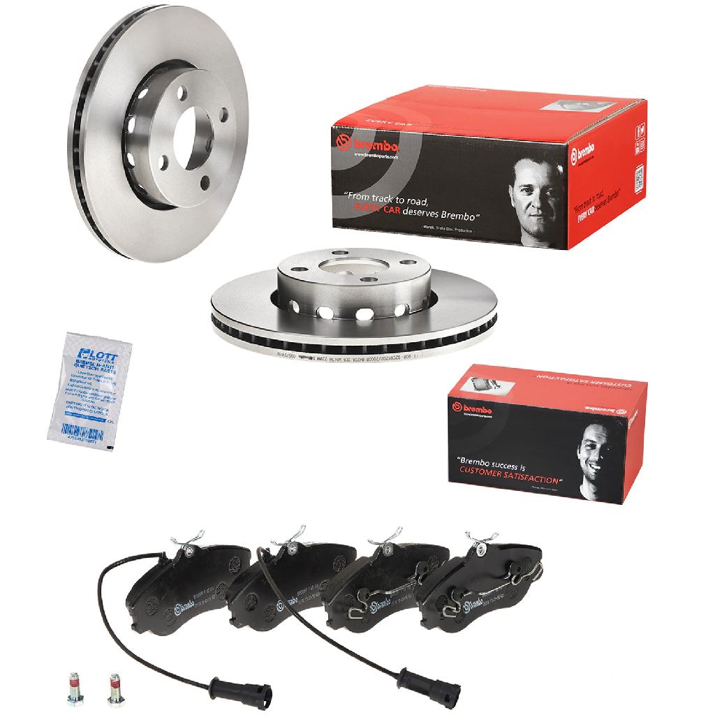 BREMBO Bremsbelagsatz, Scheibenbremse P 85 018 + Bremsscheibe 09.5724.10