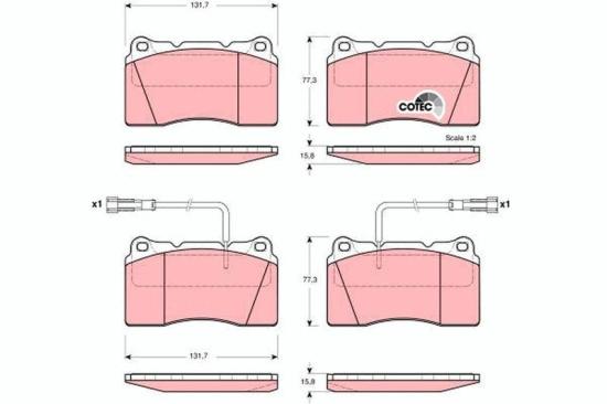 TRW Bremsscheibe DF4476 + Bremsbelagsatz, Scheibenbremse GDB1363 Bild TRW Bremsscheibe DF4476 + Bremsbelagsatz, Scheibenbremse GDB1363