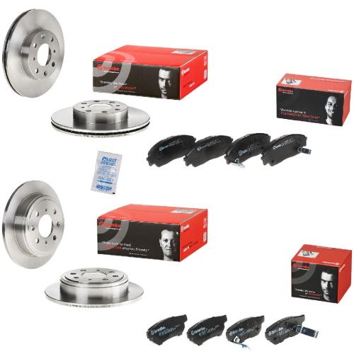 BREMBO Bremsbelagsatz, Scheibenbremse P 28 016 + Bremsbelagsatz, Scheibenbremse P 28 017 + Bremsscheibe 08.7104.14 + Bremsscheibe 09.5023.10 Bild BREMBO Bremsbelagsatz, Scheibenbremse P 28 016 + Bremsbelagsatz, Scheibenbremse P 28 017 + Bremsscheibe 08.7104.14 + Bremsscheibe 09.5023.10