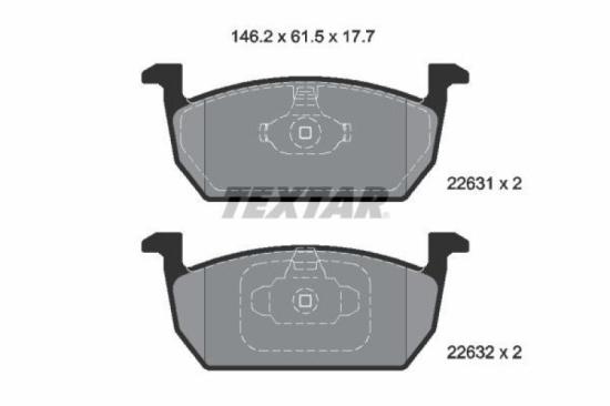 TEXTAR Bremsscheibe 92313703 + Bremsbelagsatz, Scheibenbremse 2263101 Bild TEXTAR Bremsscheibe 92313703 + Bremsbelagsatz, Scheibenbremse 2263101