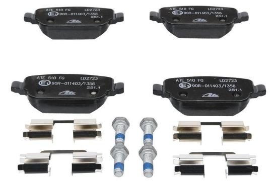 ATE Bremsbelagsatz, Scheibenbremse 13.0470-2723.2 + Bremsscheibe 24.0111-0145.1 Bild ATE Bremsbelagsatz, Scheibenbremse 13.0470-2723.2 + Bremsscheibe 24.0111-0145.1