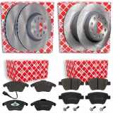 FEBI BILSTEIN Bremsscheibe 24384 + Bremsscheibe 36128 + Bremsbelagsatz, Scheibenbremse 16797 + Bremsbelagsatz, Scheibenbremse 16502