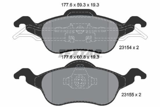 TEXTAR Bremsscheibe 92096203 + Bremsbelagsatz, Scheibenbremse 2315402 Bild TEXTAR Bremsscheibe 92096203 + Bremsbelagsatz, Scheibenbremse 2315402