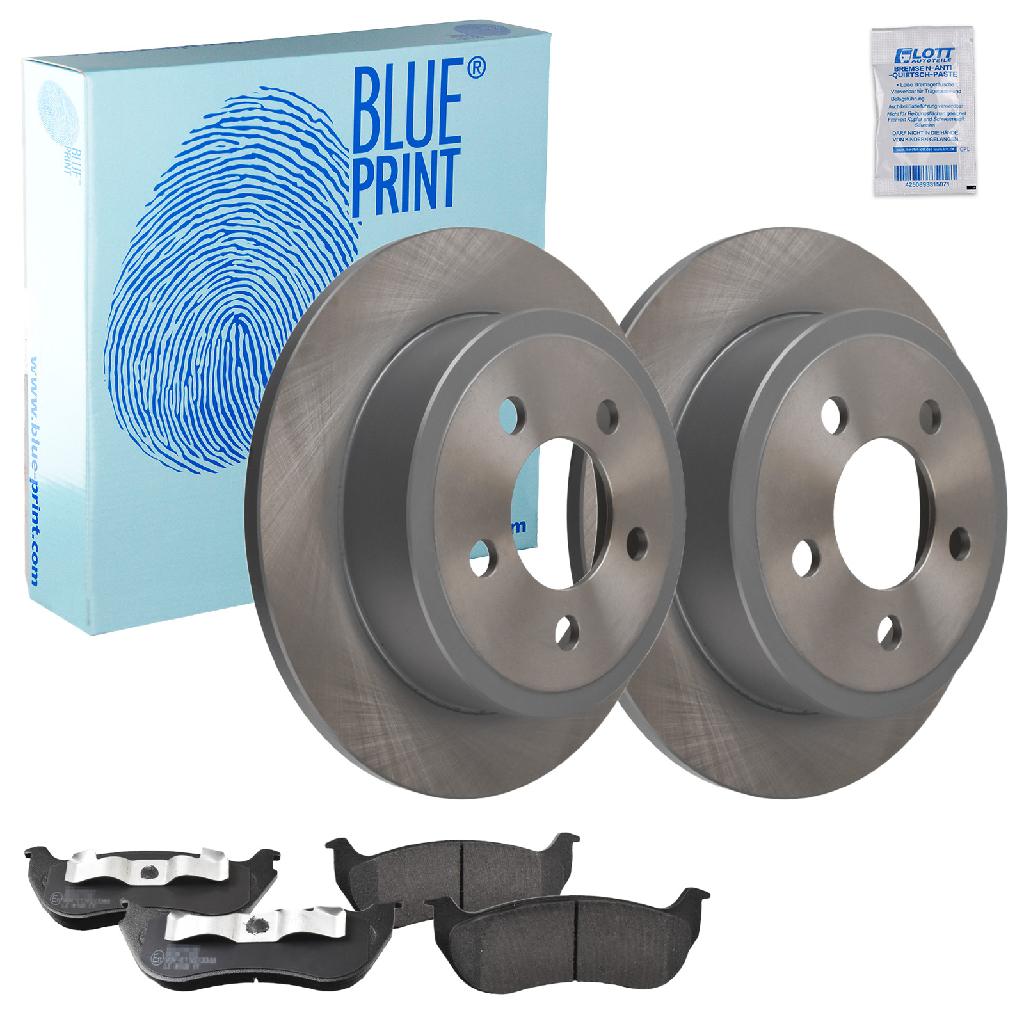 BLUE PRINT Bremsbelagsatz, Scheibenbremse ADA104238 + Bremsscheibe ADA104308