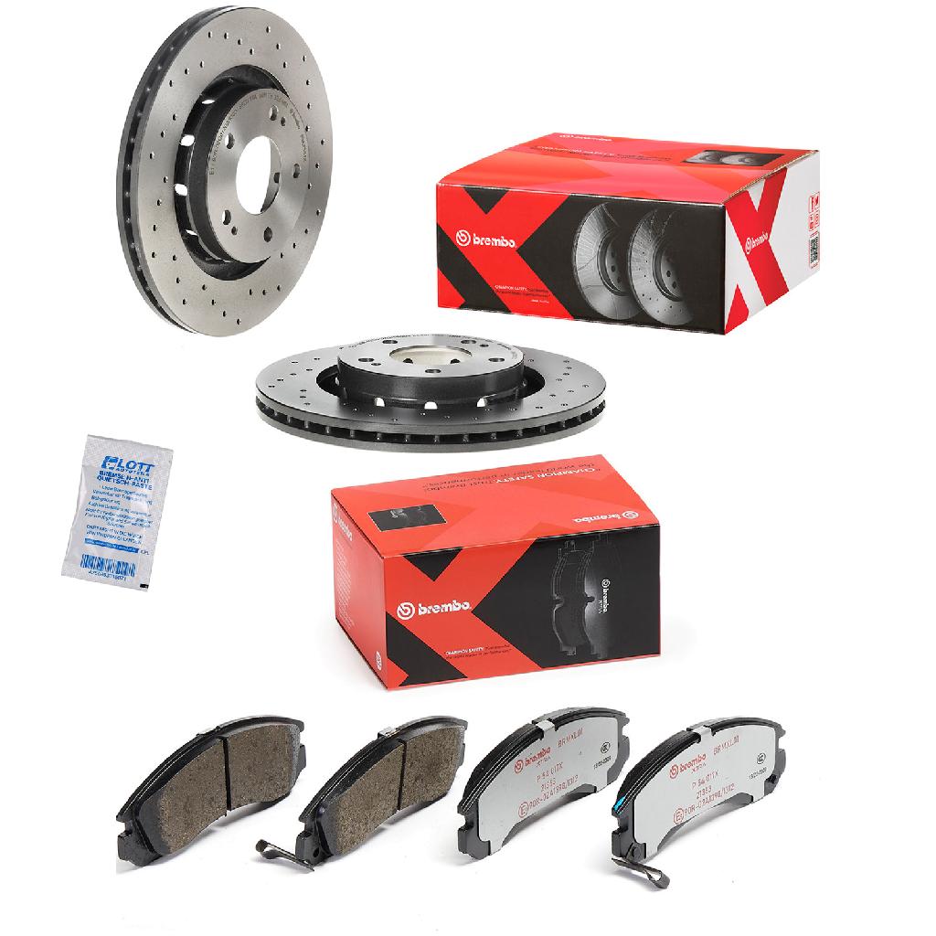 BREMBO Bremsscheibe 09.A738.1X + Bremsbelagsatz, Scheibenbremse P 54 017X