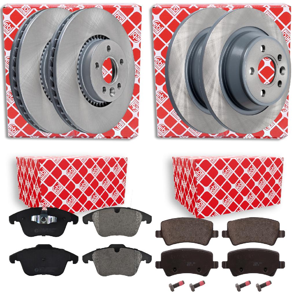 FEBI BILSTEIN Bremsbelagsatz, Scheibenbremse 16625 + Bremsscheibe 175205 + Bremsbelagsatz, Scheibenbremse 16613 + Bremsscheibe 30721