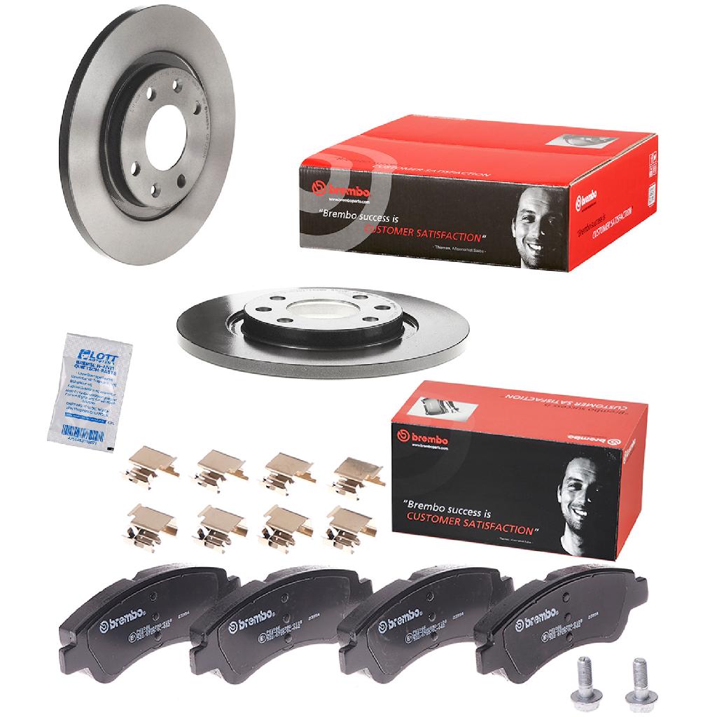 BREMBO Bremsscheibe 08.7238.11 + Bremsbelagsatz, Scheibenbremse P 61 066