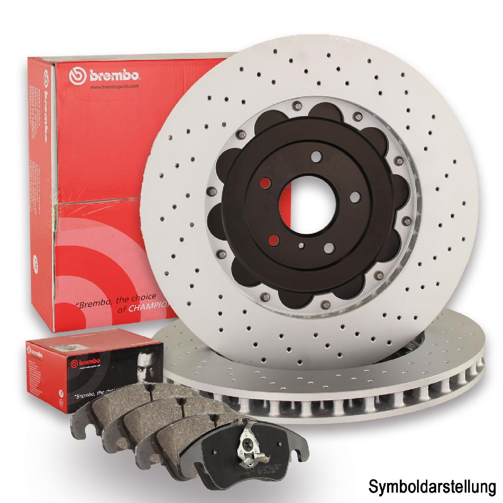 BREMBO Bremsbelagsatz, Scheibenbremse P 24 039 + Bremsscheibe 09.5055.10