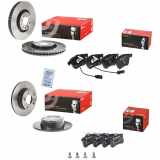 BREMBO Bremsbelagsatz, Scheibenbremse P 85 017 + Bremsscheibe 09.A598.11 + Bremsscheibe 08.9751.11 + Bremsbelagsatz, Scheibenbremse P 85 056