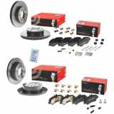 BREMBO Bremsscheibe 08.9509.11 + Bremsscheibe 09.9508.11 + Bremsbelagsatz, Scheibenbremse P 50 085 + Bremsbelagsatz, Scheibenbremse P 50 084
