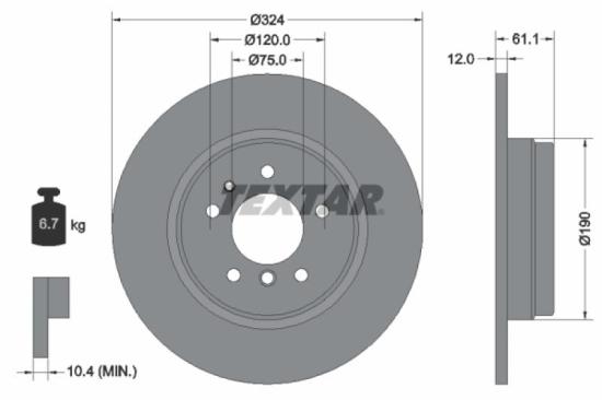 TEXTAR Bremsscheibe 92058400 + Bremsbelagsatz, Scheibenbremse 2148701 + Warnkontakt, Bremsbelagverschleiß 98019900 Bild TEXTAR Bremsscheibe 92058400 + Bremsbelagsatz, Scheibenbremse 2148701 + Warnkontakt, Bremsbelagverschleiß 98019900