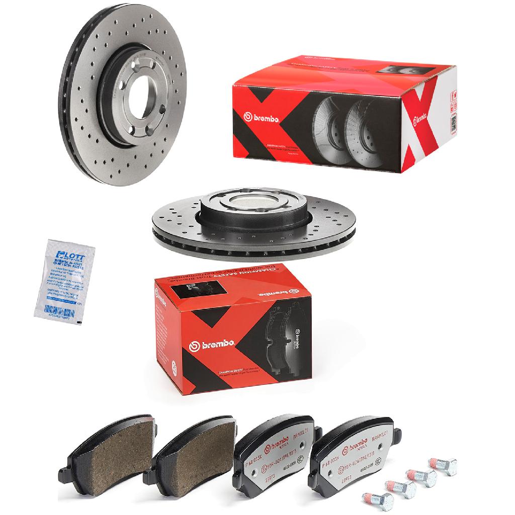 BREMBO Bremsbelagsatz, Scheibenbremse P 68 033X + Bremsscheibe 09.9078.1X