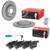 BREMBO Bremsbelagsatz, Scheibenbremse P 50 122 + Warnkontakt, Bremsbelagverschleiß A 00 353 + Bremsscheibe 09.D533.13